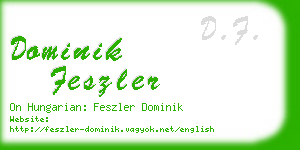 dominik feszler business card